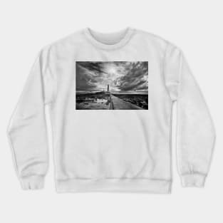 Early morning reflections at St Mary's Island - Monochrome Crewneck Sweatshirt